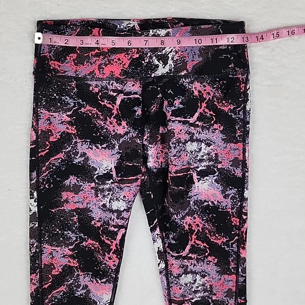 Lululemon Pink & Black Lightning Bloom Leggings